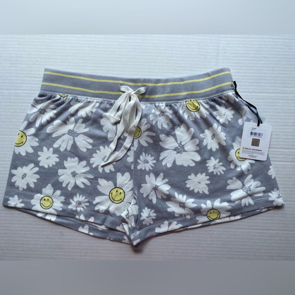 NWT PJ Salvage Pajama Sleep Lounge Shorts - Smiley - Size S
